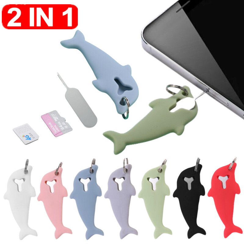 Игла-лоток в форме дельфина для извлечения Sim-карты для iPhone, Mi, Samsung
