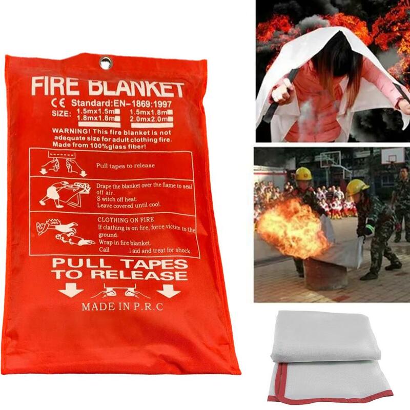 Selimut api 1M pemadam kebakaran Retardant darurat keselamatan api penampungan selimut darurat api pemadam kebakaran