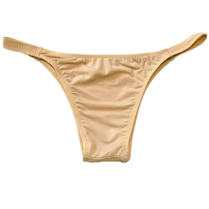 Herren sexy niedrige Slips atmungsaktive Tasche Unterhose T-Back nahtlose Bikini einfarbige Unterwäsche elastische Höschen männliche Dessous