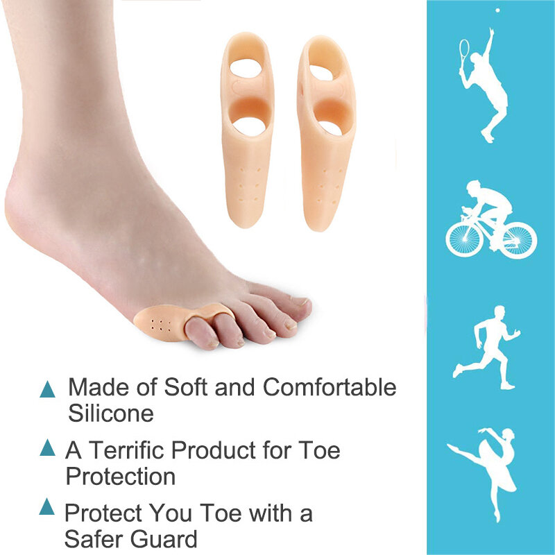 Pexmen 2/4Pcs Little Toe Pads Corrector Straightener Pinky Toe Cushion Splint Pain Relief ลดแผลพุพองข้าวโพดและแรงเสียดทาน
