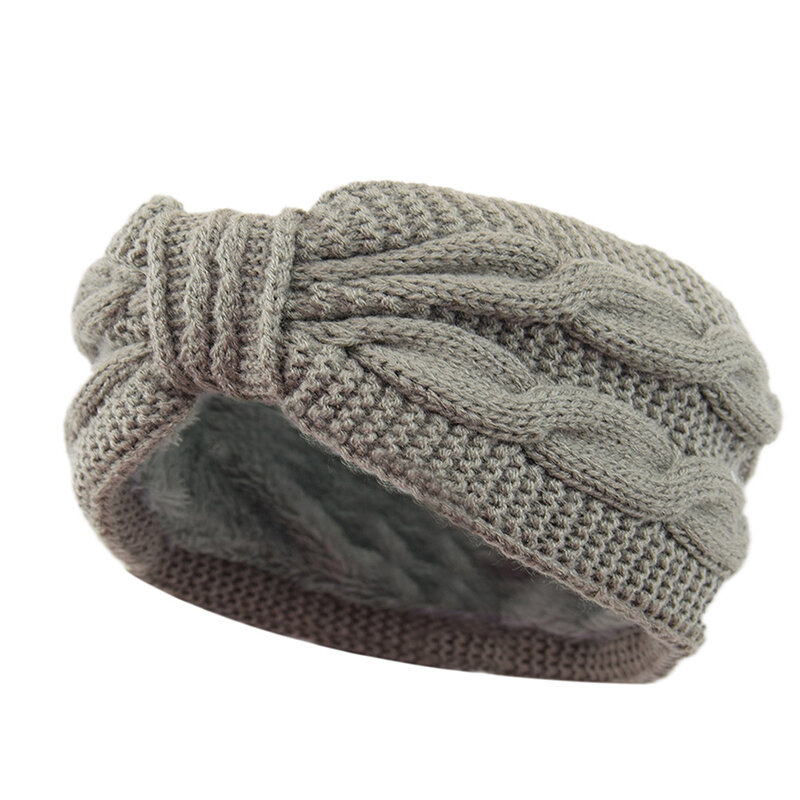 Bandeau élastique à nœud croisé tricoté pour femmes, accessoires de cheveux pour filles, automne hiver