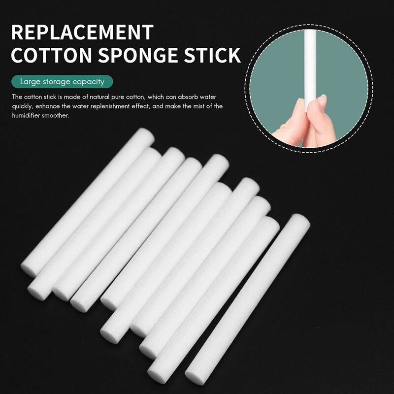 10Pcs/Pack Humidifier Filter Replacement Cotton Sponge Stick for Usb Humidifier Diffuser Mist Maker Air Humidifier