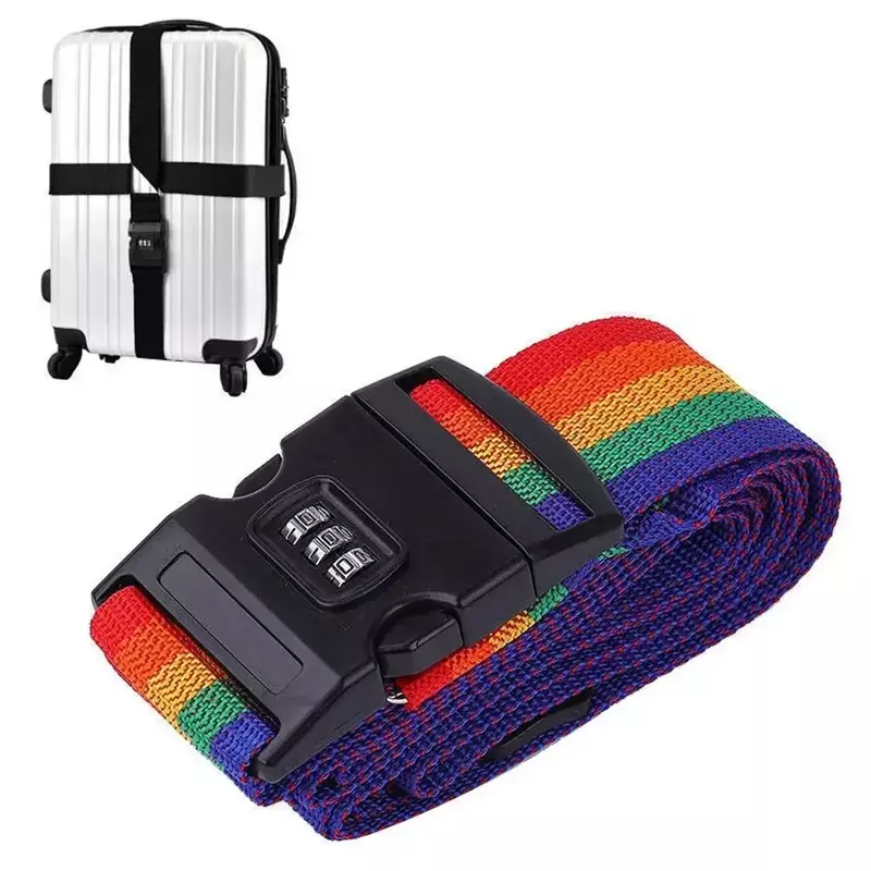 Anti-theft Travel Luggage Strap Adjustable Password Lock Packing Belt Baggage Secure Lock Luggage Bundling Suitcase Accessories