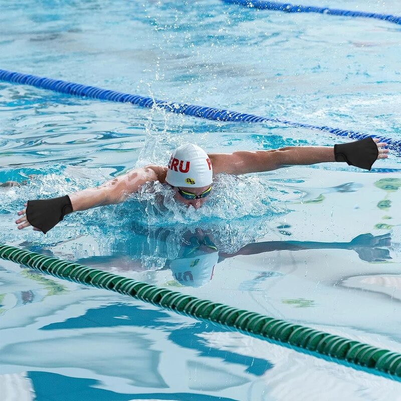 1 paio di guanti Aqua guanti da nuoto paletta paletta Fitness palestra aerobica in acqua e guanti da allenamento di resistenza al nuoto per uomo donna