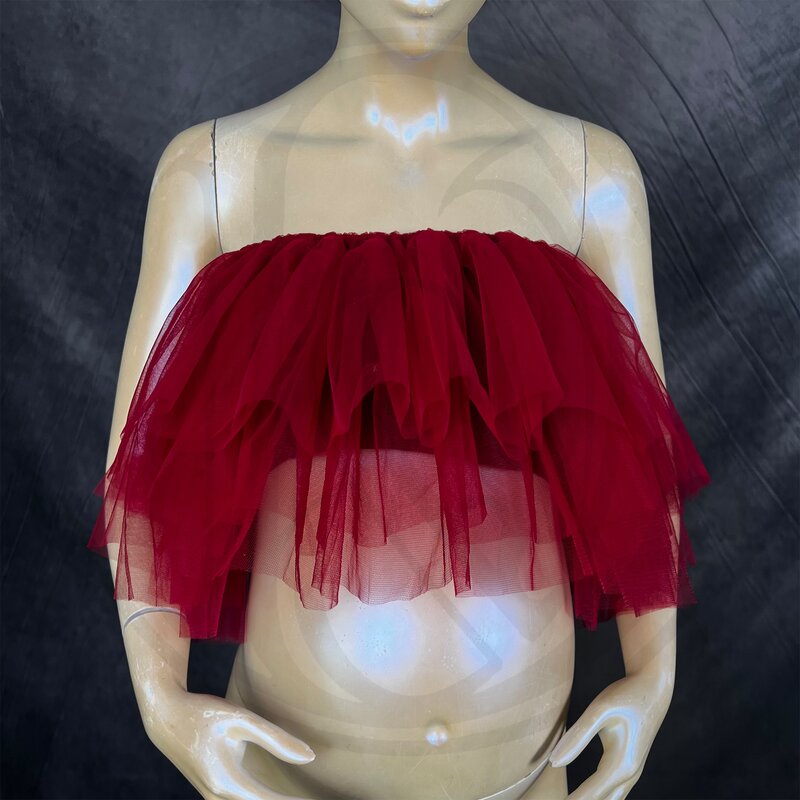 Tiulowa sukienka ciążowa Don & Judy krótki Top spódnica sesja zdjęciowa przylegająca bluzka bluzka na imprezę bal fotografia kobiet w ciąży prezent Babyshower