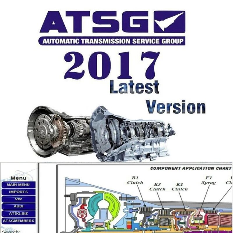 2024 горячая Распродажа программное обеспечение для ремонта автомобилей ATSG 2017 (информация об автоматической передаче данных для ремонта) руководство по ремонту