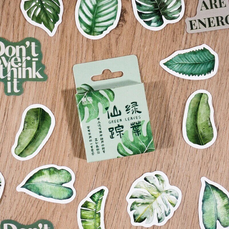 12SETS/LOT Green Leaf Fairy series markers photo album decoration label sticker