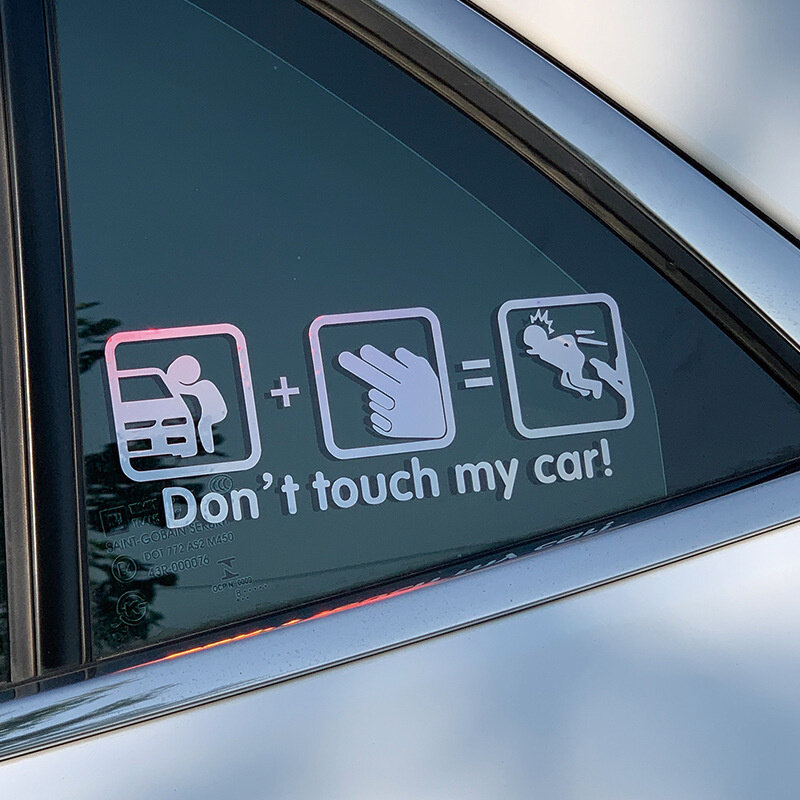 لا تلمس صائق ملصق الوفير ، نافذة ، سيارة ، الفينيل صائق ، ملصقات علامة تحذير للسيارات ، شاحنة ، دراجة نارية ، سيارات