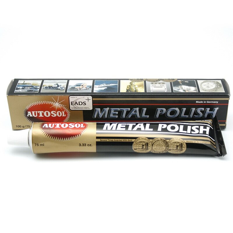 오토솔 크림 나이프 기계 연마 왁스 미러 금속 스테인레스 스틸 시계 연마 페이스트, 75ml, 100g, 1PC