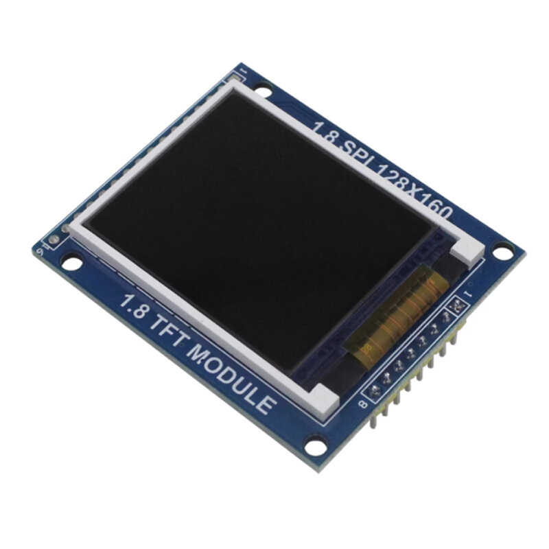 TFT LCD وحدة العرض مع لوحة الكترونية معززة ثنائي الفينيل متعدد الكلور ، المنفذ التسلسلي ، يتطلب فقط 4 IO ، 1.8 "، SPI ، 1-50 قطعة