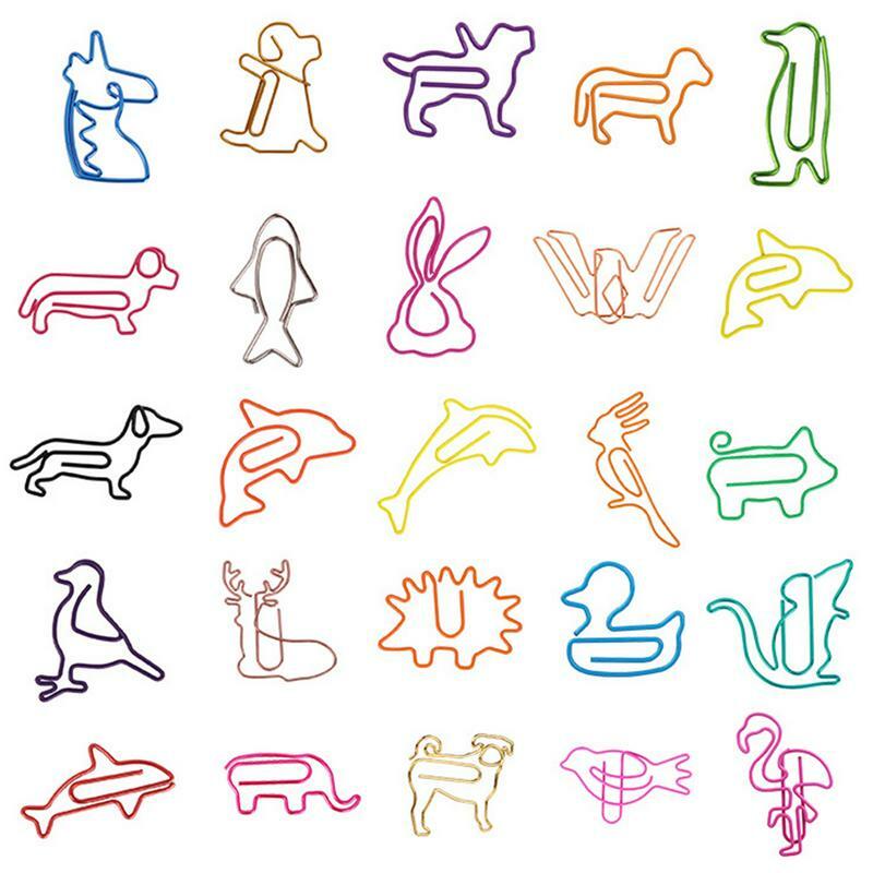 Funny Shaped Paper Clips 30pcs Creative Mini Paperclips Set Random Colorful School Gifts For Coworkers Women Men Teachers