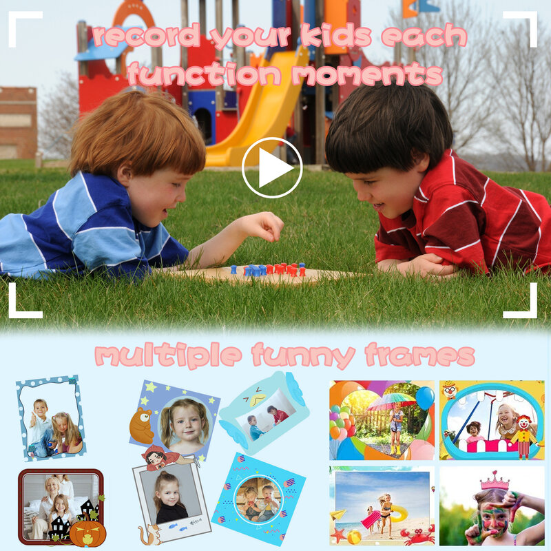 Giocattoli per fotocamera per bambini schermo HD 1080P 8MP Mini fotocamera per bambini giocattoli per bambini foto Video fotocamera digitale regali di compleanno di natale