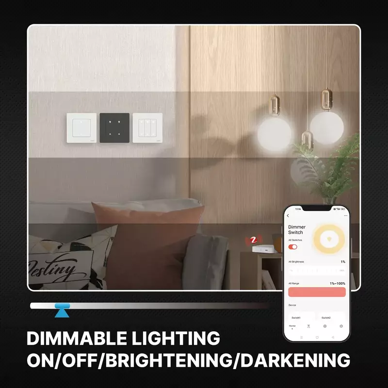 Умный светорегулятор света MOES, переключатель света для штор ZigBee, работает с Alexa Google Home