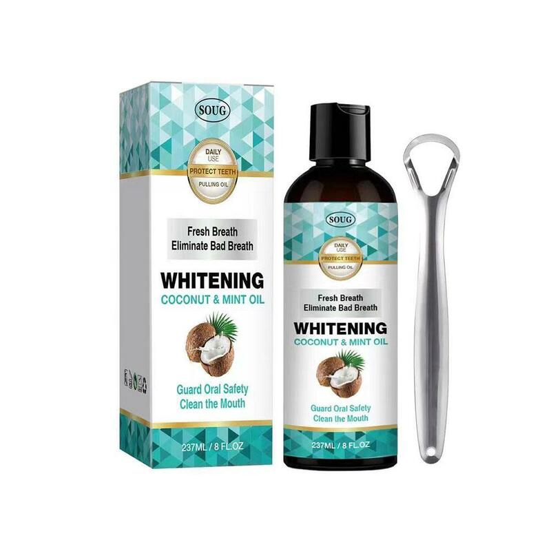 Coconut Oil Mint Mouthwash Alcohol Free Mouthwash Coconut Care Pulling Health Breath Oil Mouth Care Mouthwash Fresh Mint Or N8S5