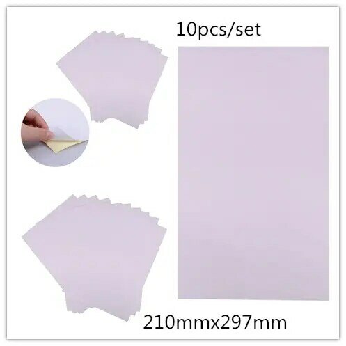 Iink-papel autoadhesivo A4 mate, adhesivo imprimible, blanco, para oficina, 210mm x 297mm, 10 unids/set