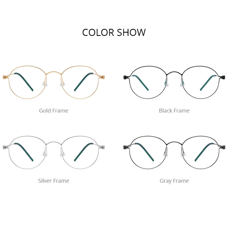 FONEX B-gafas graduadas para hombre y mujer, montura de titanio, montura óptica coreana para miopía, sin tornillo, 7510