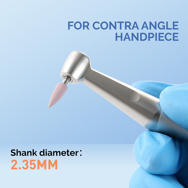Azdent 12 stücke/10 teile/paket dental silikon polieren schleif köpfe zahn polierer dia. 2,35mm für langsames Gegenwinkel handstück