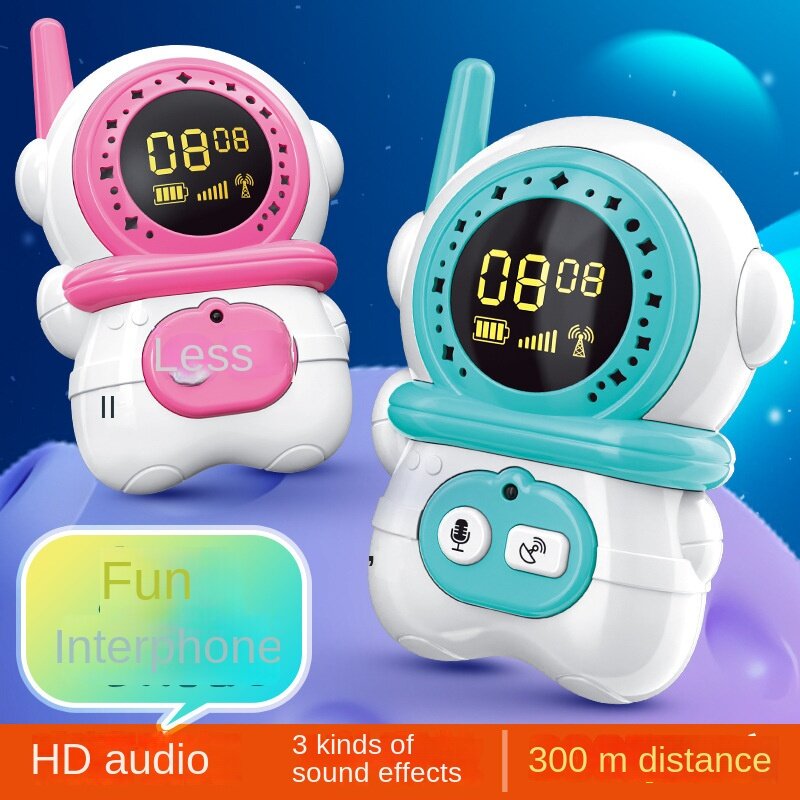 Cartoon children's walkie talkie outdoor remote variable voice multiplayer conversation wireless call puzzle party toy