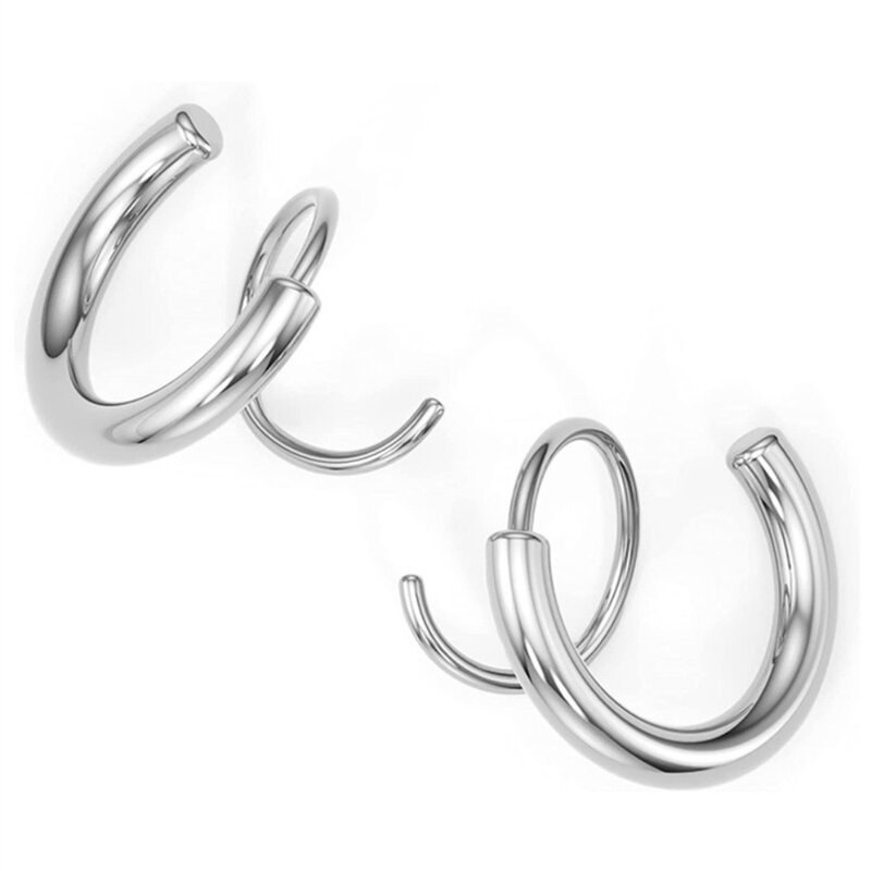 Mode Heißer verkauf Spirale Doppelte Schleife Twisted Ohrringe Senior Edelstahl 18k Gold Überzogene Ohrringe Frauen Partei Schmuck Geschenk
