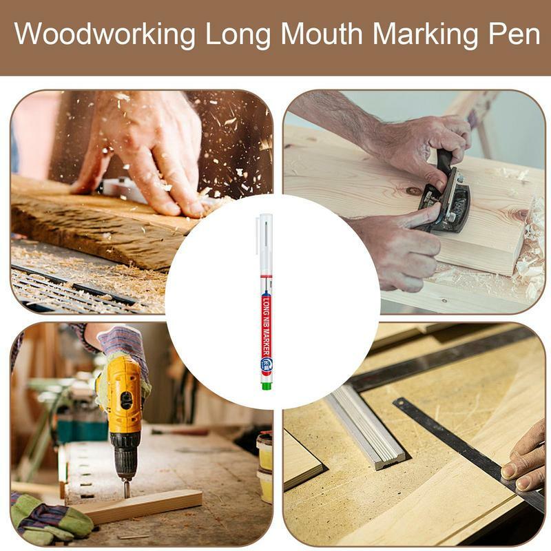 Long Head Marker Pens Multi-purpose Deep Hole Marker Bathroom Woodworking Decoration Multi-purpose Deep Hole Marker Pens