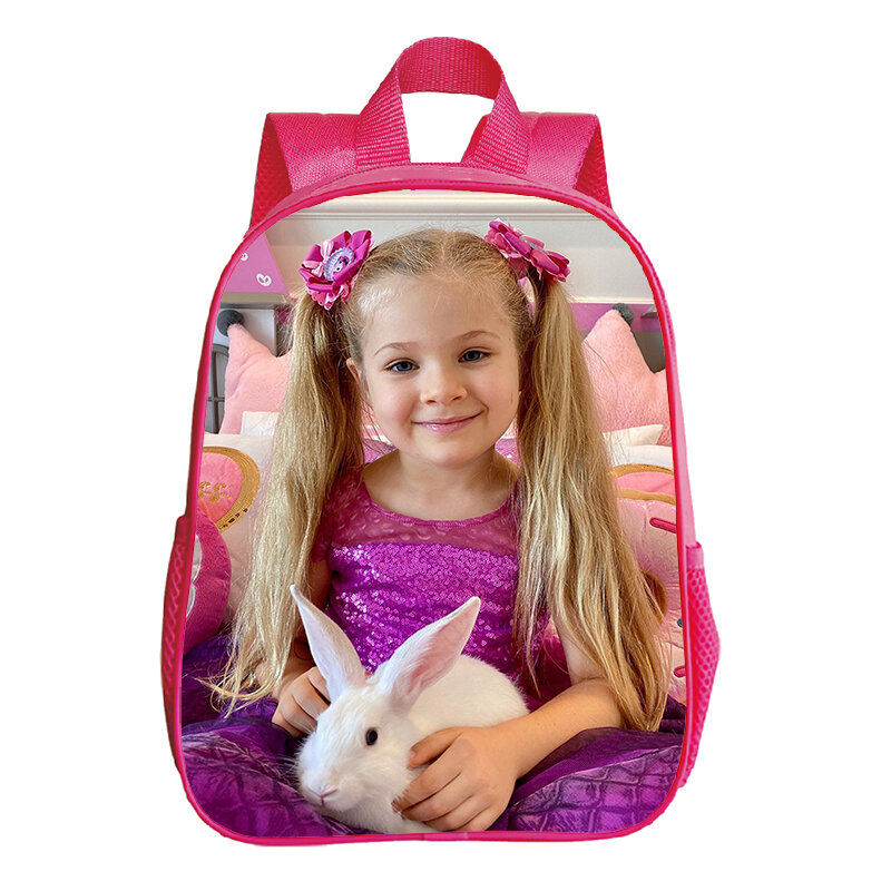 Детские розовые рюкзаки, сумка для детского сада, детские школьные ранцы с принтом Diana Show для дошкольниц, кавайная сумка для книг, мягкая сумка для малышей