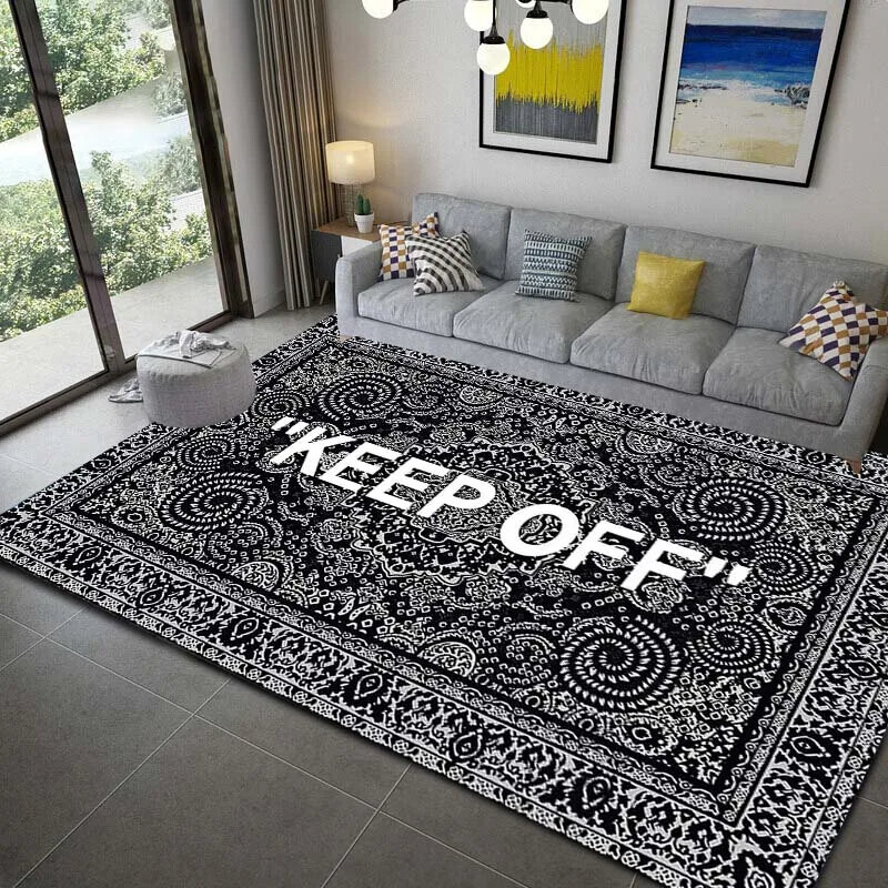 KEEP OFF 클래식 패턴 카펫 미끄럼 방지, 거실 침실 넓은 공간 카펫, 십대 방 복도 카펫, 홈 데코 액세서리