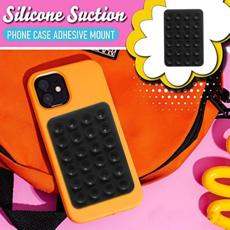 Suction Phone Case Mount Suction Cup Phone Mount Adhesive Phone Accessory Holder Square Adhesive Anti-Slip Suction Cup Phone