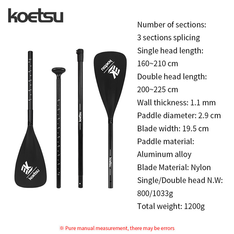 KOETSU อลูมิเนียม Sup Paddle สอง Way Paddle One Way Paddle Nylon Kayak Paddle เรือ Surfpaddle Sap 1Pcs Tro