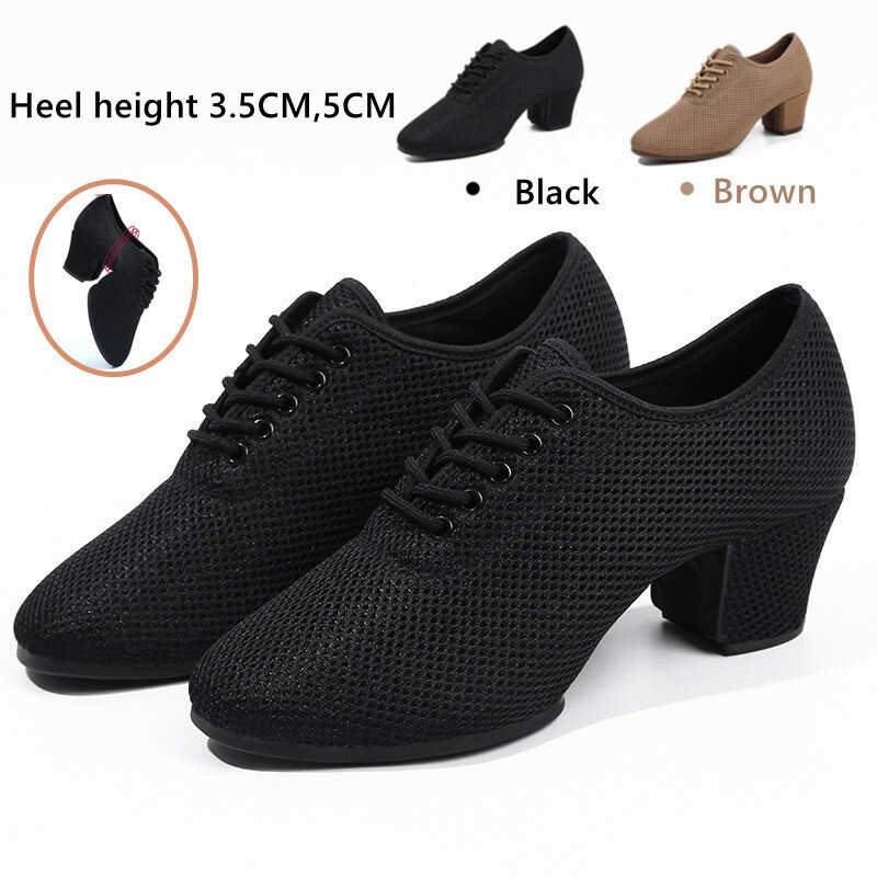 Mesh Canvas Pofessional Salsa Dance Shoes Men Women Standard Outdoor Modern Ballroom Tango Latin Teacher Dance Shoe Jazz Sneaker
