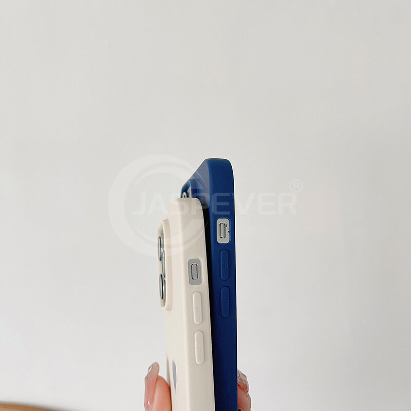 Custodia morbida Color caramella in Silicone opaco amore di lusso per iPhone 15 14 Plus 13 12 Mini 11 Pro Max SE 2022 2020 Cover posteriore Ultra sottile