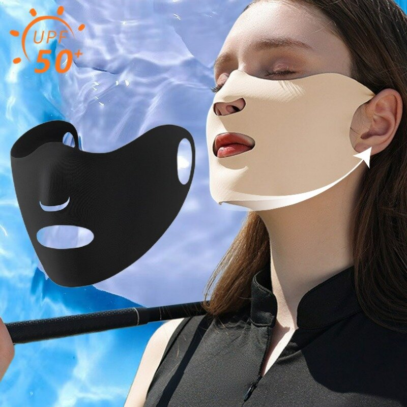 Ice Silk Sunscreen Mask Summer Anti-UV Quick-drying UPF50+ Motorcycle Bike Riding Outdoor Windproof Reusable Breathable Masks