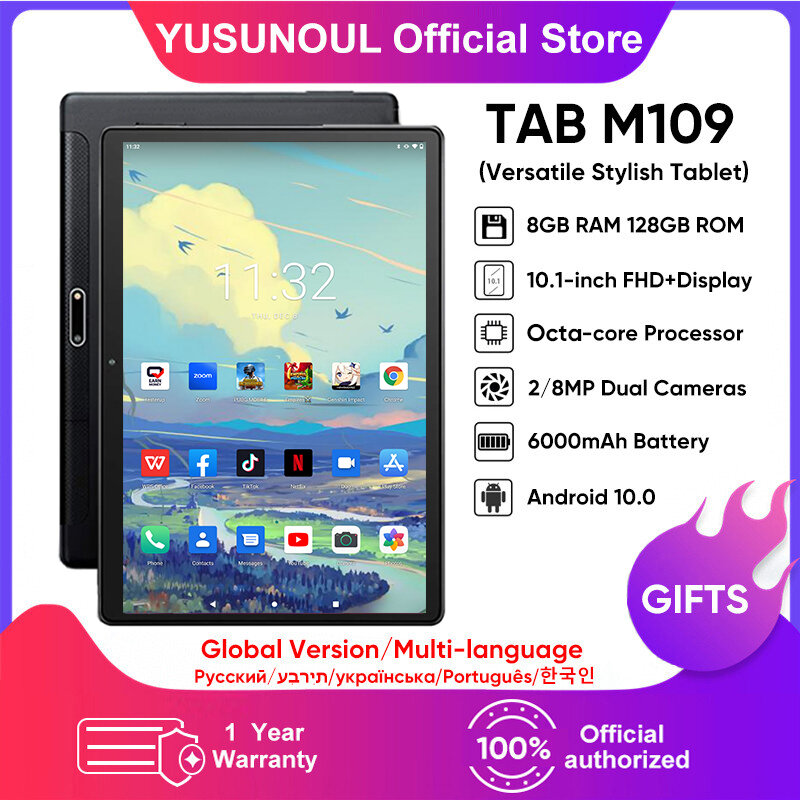 High-quality Fast Smoothly For Games/Video Play Store 10 inch tablet 8+128GB 1920x1200 IPS Screen 5G WiFi GPS Tablette 10 10.1"