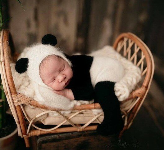 Newborn fotografia adereços bebê photoshoot outfit bebê annimal cosplay malha macacão roupas de fotografia
