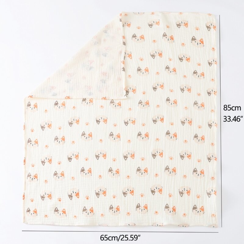 Baby Cotton Blanket with Multi-pattern Designs Newborn Swaddles Soft Breathable
