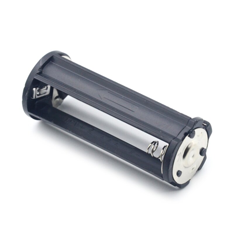 Soporte batería AAA, tubo batería AAA, caja plástico cilíndrica negra, adaptador para