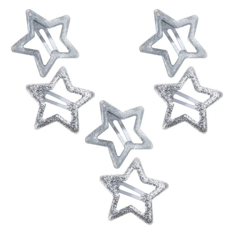 Girly Bangs Clip Forcina Ornamenti stile Y2K Copricapo Accessori per capelli Stella delicata Silver Glitter Mini Star Nuovo