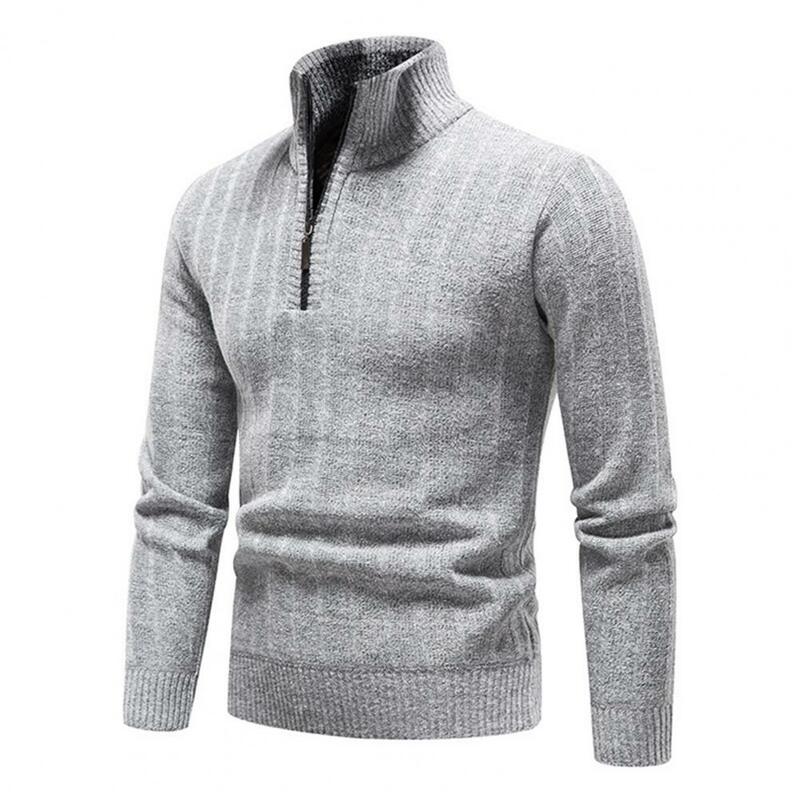 メンズ長袖セーター,ニット,長袖,無地,タートルネック,ジッパー付きストライプテクスチャ,伸縮性のあるセーター,春のセーター