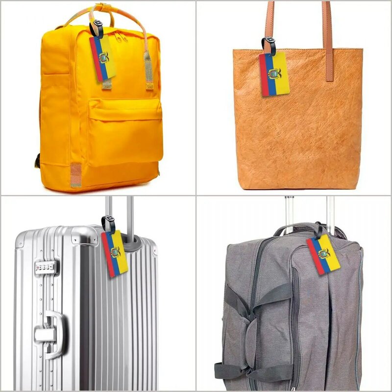 Флаг Эквадора, бирка для багажа, чемодан, милый Эквадор, ярлыки для багажа, личная Обложка, имя, удостоверение личности