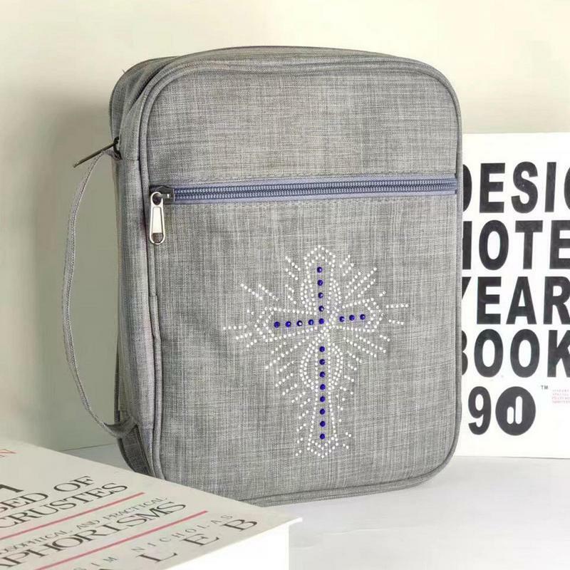 Bible Carrying Bag Large Capacity Bible Organizer Bag with Handle Dustproof Bible Books Documents Container Washable for