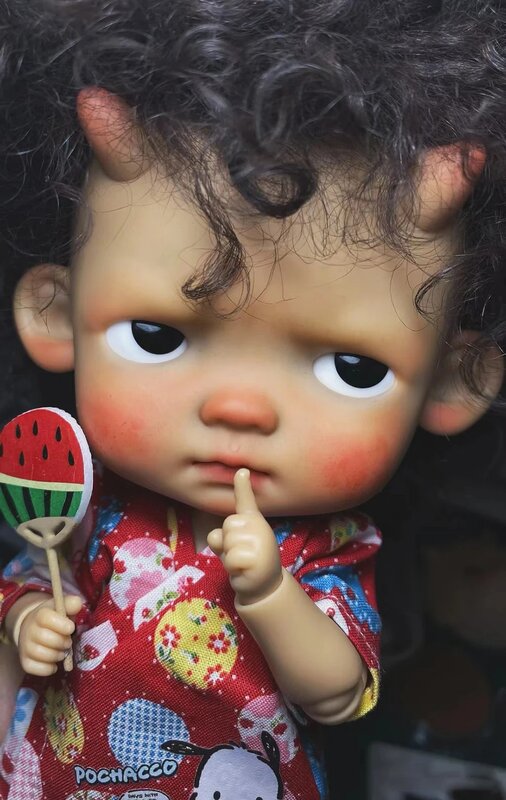 ตุ๊กตา BJD มีเขา1/6-xiaoxuanhua Niuniu ชุดหัวใหญ่ตุ๊กตาวัสดุเรซินตุ๊กตาของเล่นโมเดลมีในสต็อก