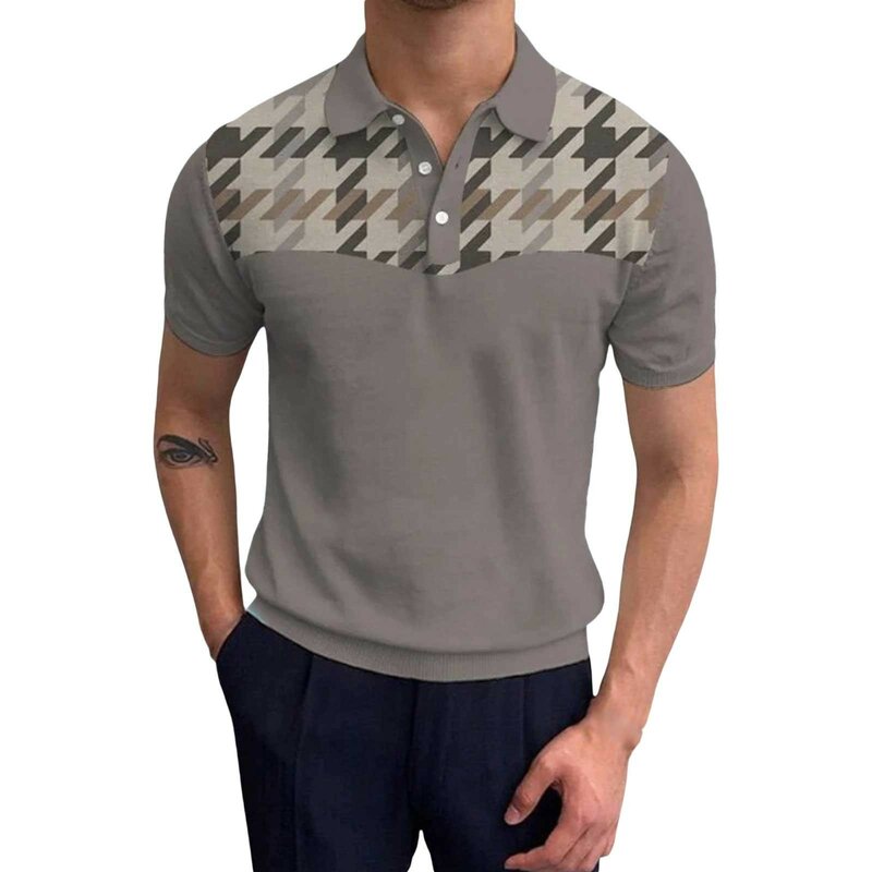 Men's Printed Sports Casual Shirt Loose T Shirt Short Sleeve Top 3D Printing All-