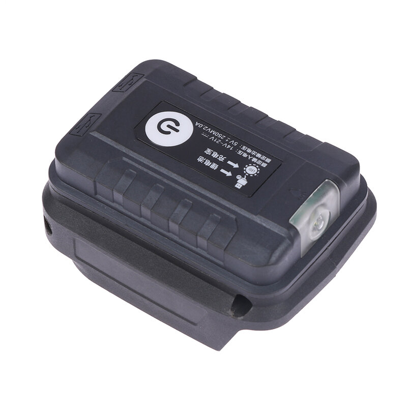 Adaptor lampu LED Senter USB pengisi daya ponsel untuk Makita/HongSong/BoDa/FoGo 18V baterai Li-ion Power Bank Lomvum alat
