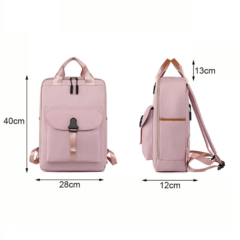 Fashion Casual Travel Backpack Portable Zipper All-match Schoolbag For Outdoor