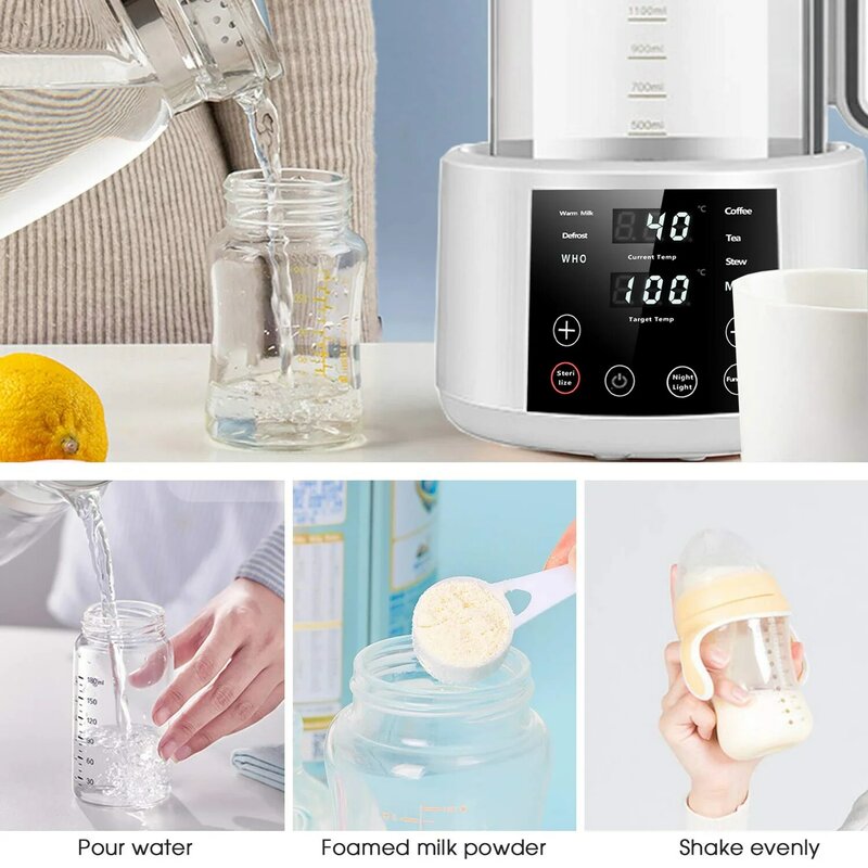 Calentador instantáneo de leche para bebé, botella de alimentación, dispensador de fórmula, hervidor eléctrico con Control de temperatura preciso para Fórmula