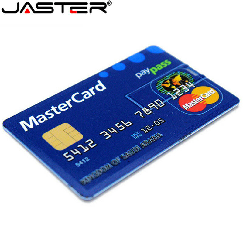 Jaster Usb Flash Drive Credit Card Memory Stick Waterdicht Ultra-Dunne Draagbare Pen Drive Bankkaart Fashion Gift 64gb 32Gb 16Gb