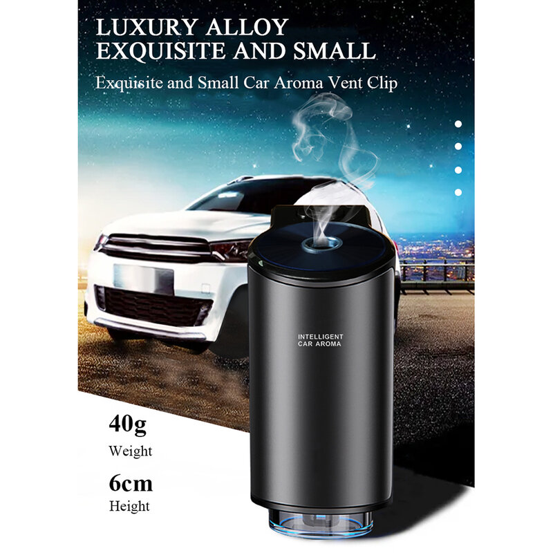 Difusor de ar elétrico para carro, Umidificador de ventilação, Auto Aromaterapia Névoa, Ambientador, Perfume Fragrância, Peças Interiores
