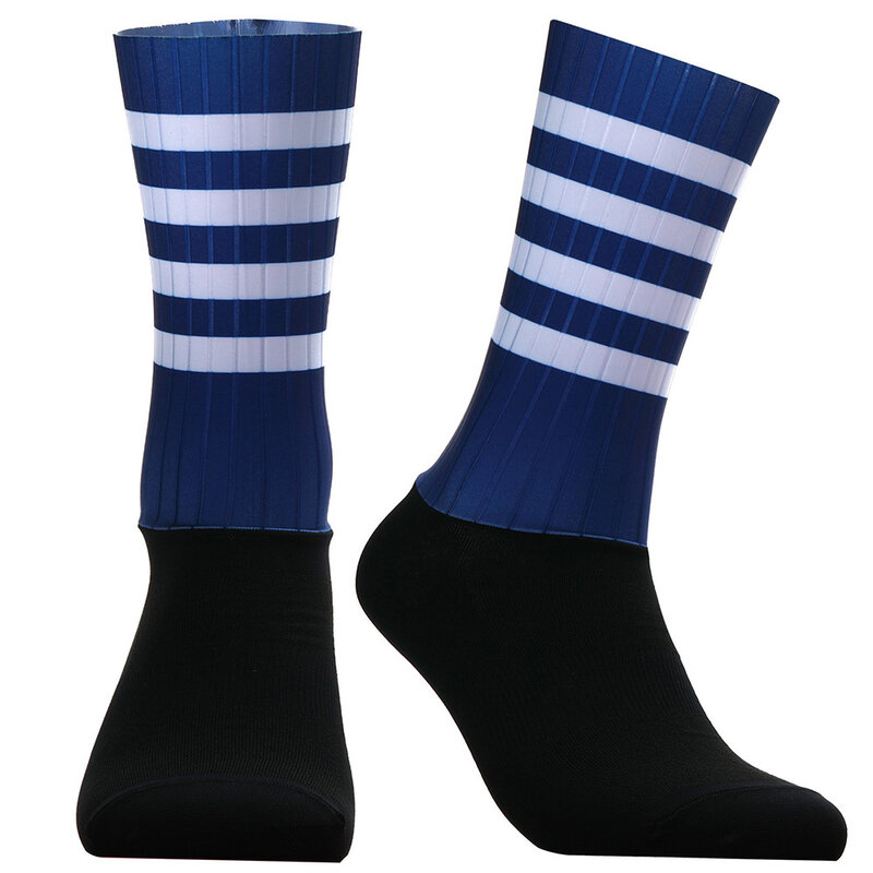 striped cycling fabric 2024 socks New men's non-slip seamless aero bike wear-resistant road Calcetines Ciclismo