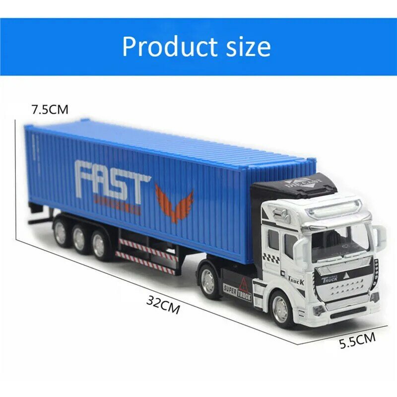 1:48 Transport ciężarówka kontenerowa Model Diecast Model pojazdu wycofać drzwi separacji ciała można otworzyć kolekcję zabawek dla dzieci