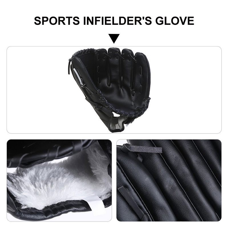 Uderz piłkę rękawice do baseballu dzieci w rękawiczkach leworęczny Pu Sports Infielder's
