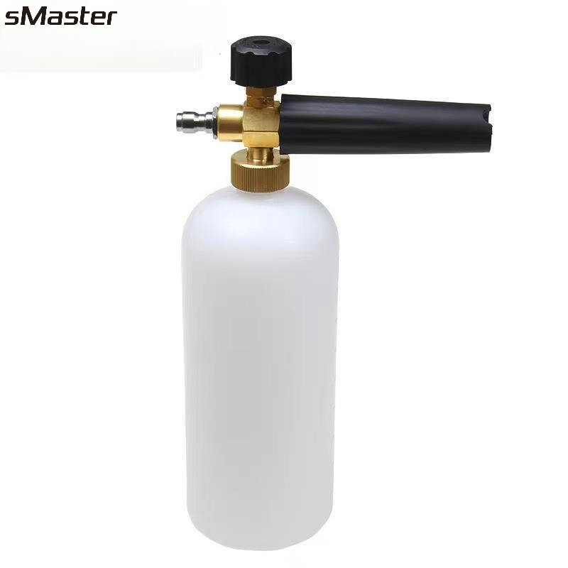 SMaster-Pistolet nettoyeur haute pression et baguette, canon à mousse, 1/4, allergique rapide, bouteille 1L, lance à mousse à neige